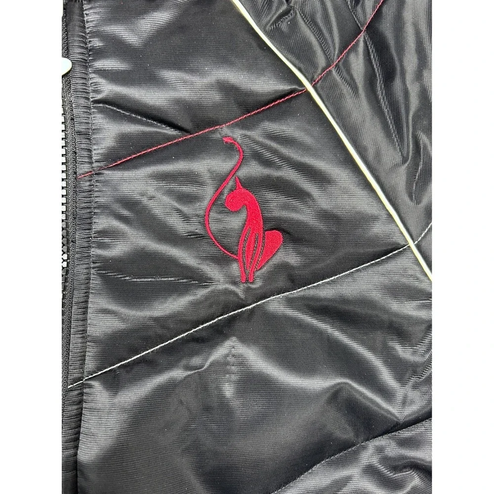 Baby Phat Vintage Girls Black Hooded Puffer Jacket‎ Pink Lining Logo Size 6X